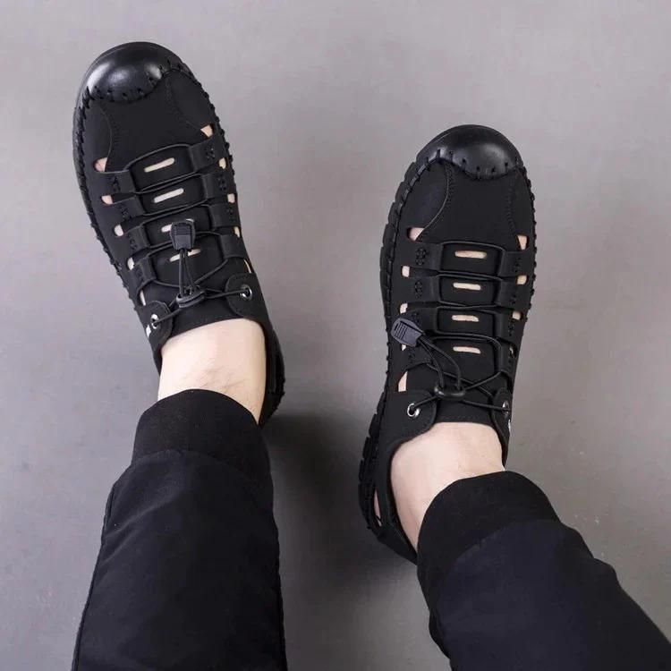 ZooZoo Men's Sleek Casual Shoes (UK 6 / US 7 / EUR 40): Lightweight Comfort & Modern Style (Black) (Approx. 976g)