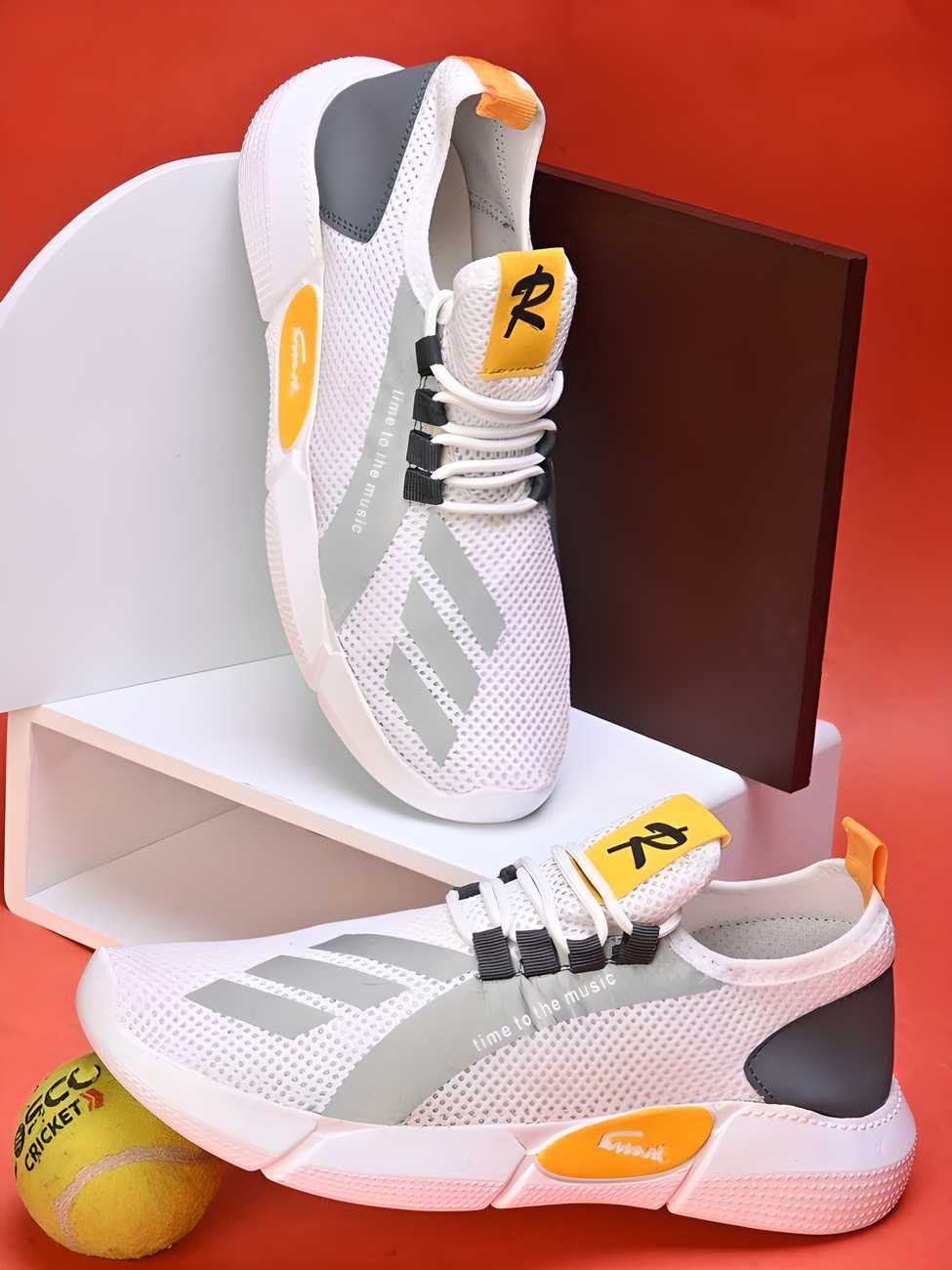 ZooZoo Men's Everyday Casual Shoes (UK 6 / US 7 / EUR 40): Effortless Style & Comfort (White) (Weight May Vary)