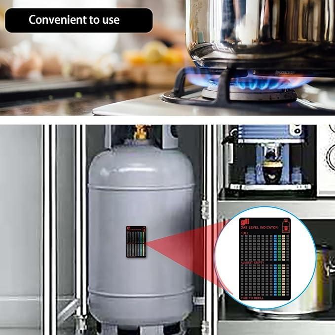 ZooZoo Magnetic Gas Bottle Level Indicator (Pack of 1): Never Run Out of Gas Unexpectedly!