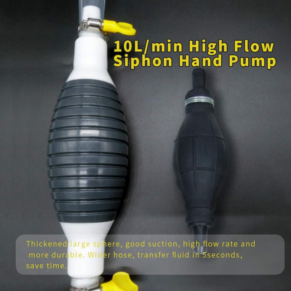 ZooZoo Newest High Flow Siphon Hand Pump (300g) - Easy & Safe Liquid Transfer (Multicolor, Up to 2m Hose)